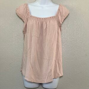 Express Pink Coquette Feminine Polka Dot Cottagecore Ballerina‎ Milkmaid Top M